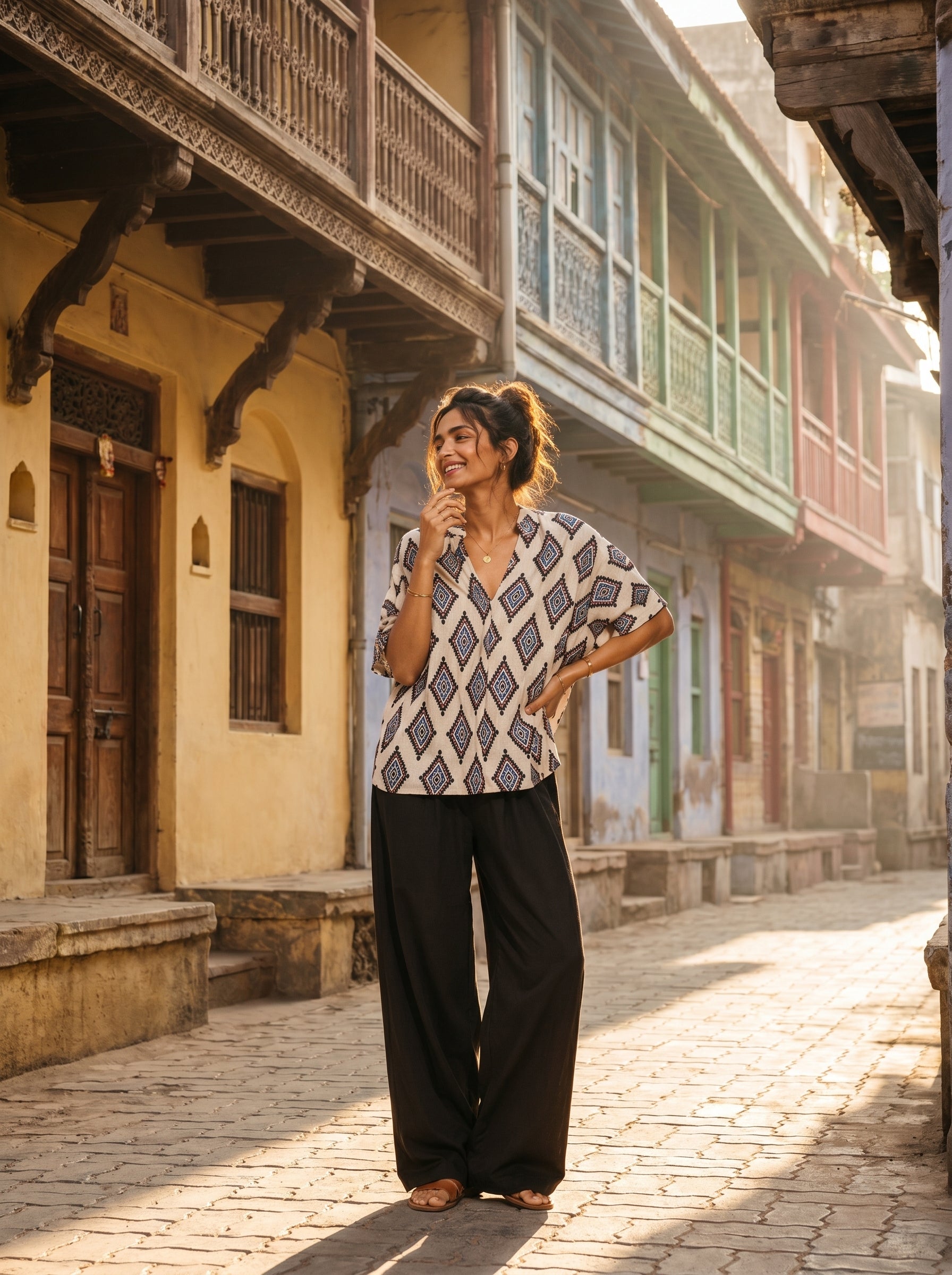 शोर | Shor — Dreamy Beige Loose Fitted Kurta
