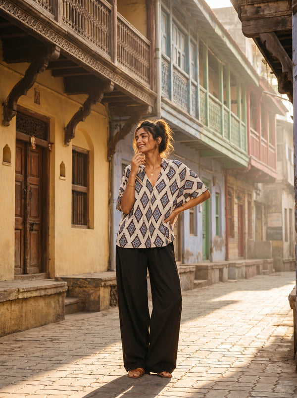 शोर | Shor — Dreamy Beige Loose Fitted Kurta