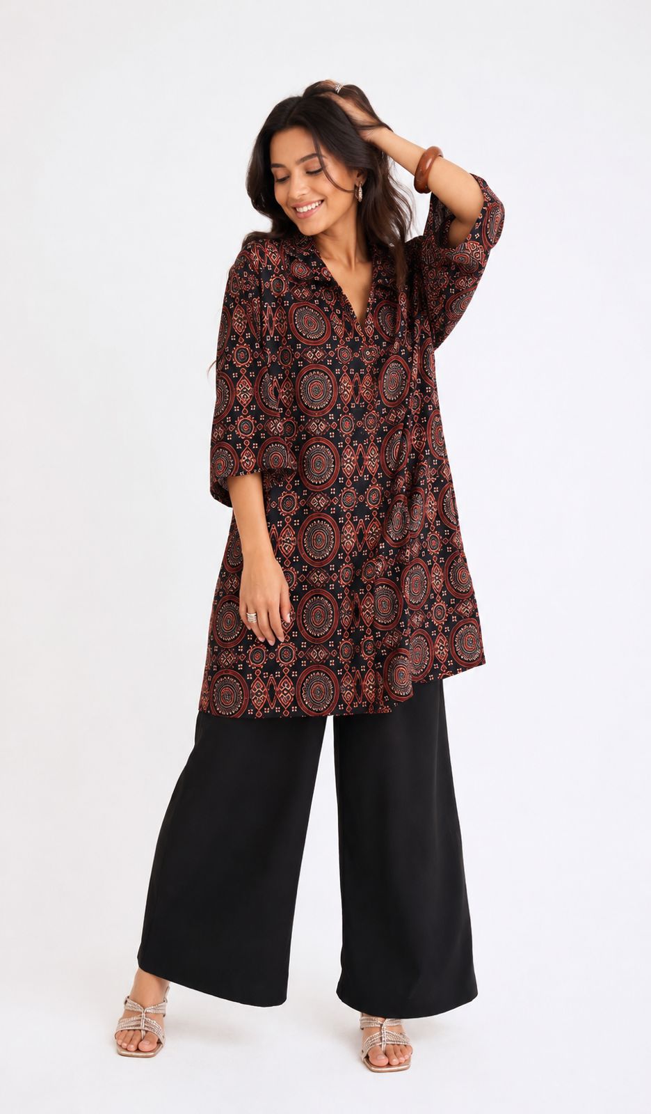 वर्धिनी | Vardhini — Ajrakh Mandala Cotton Coord