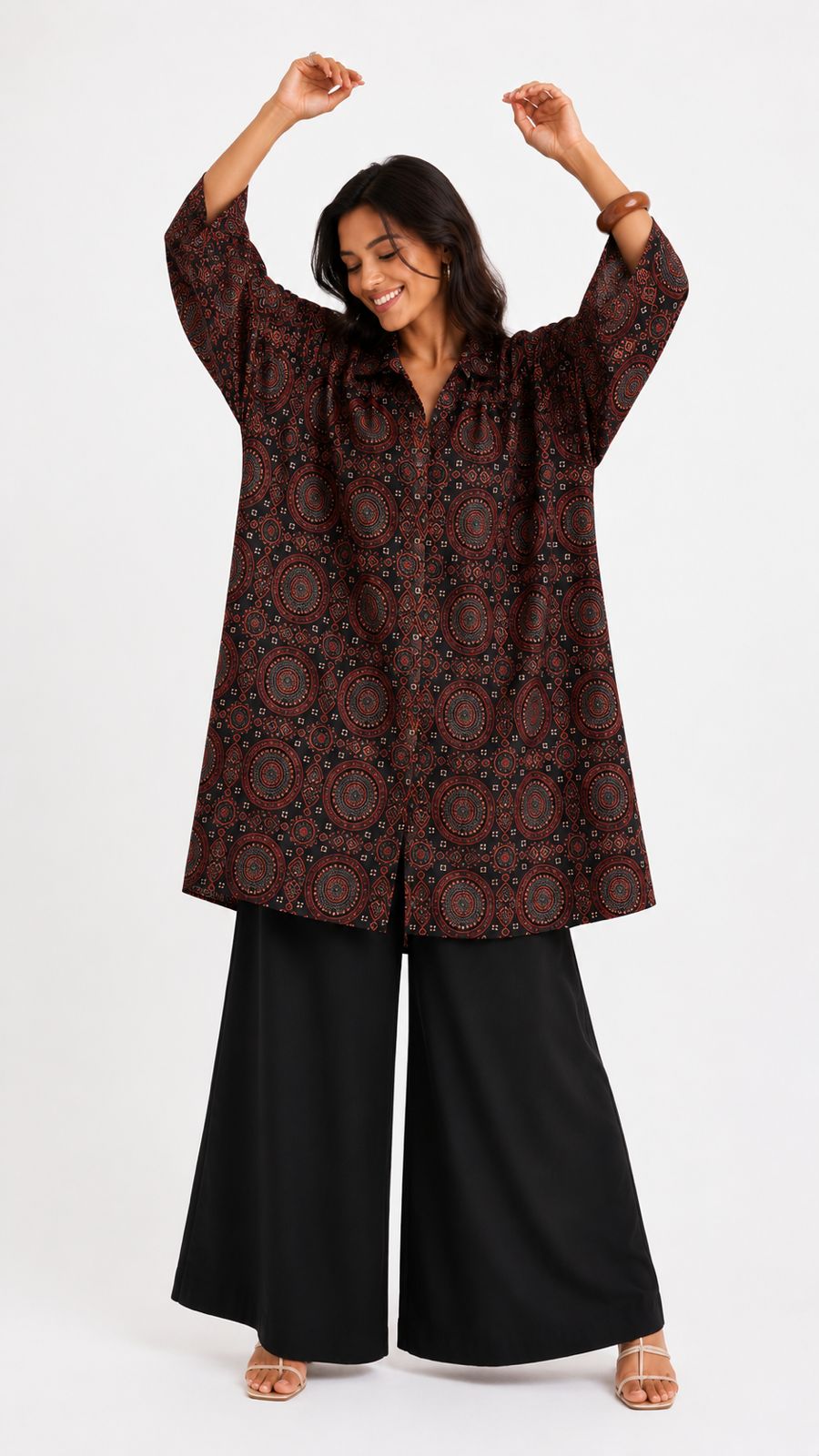 वर्धिनी | Vardhini — Ajrakh Mandala Cotton Coord