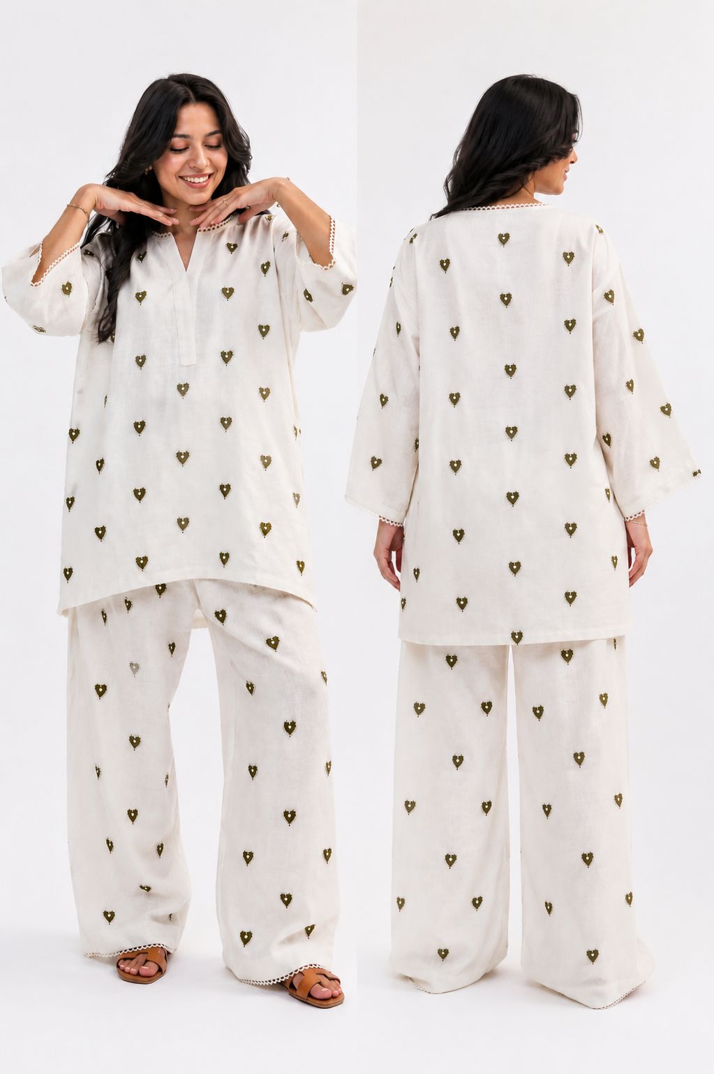 जीविका | Jivika — Heartfelt Linen Khadi Coord Set