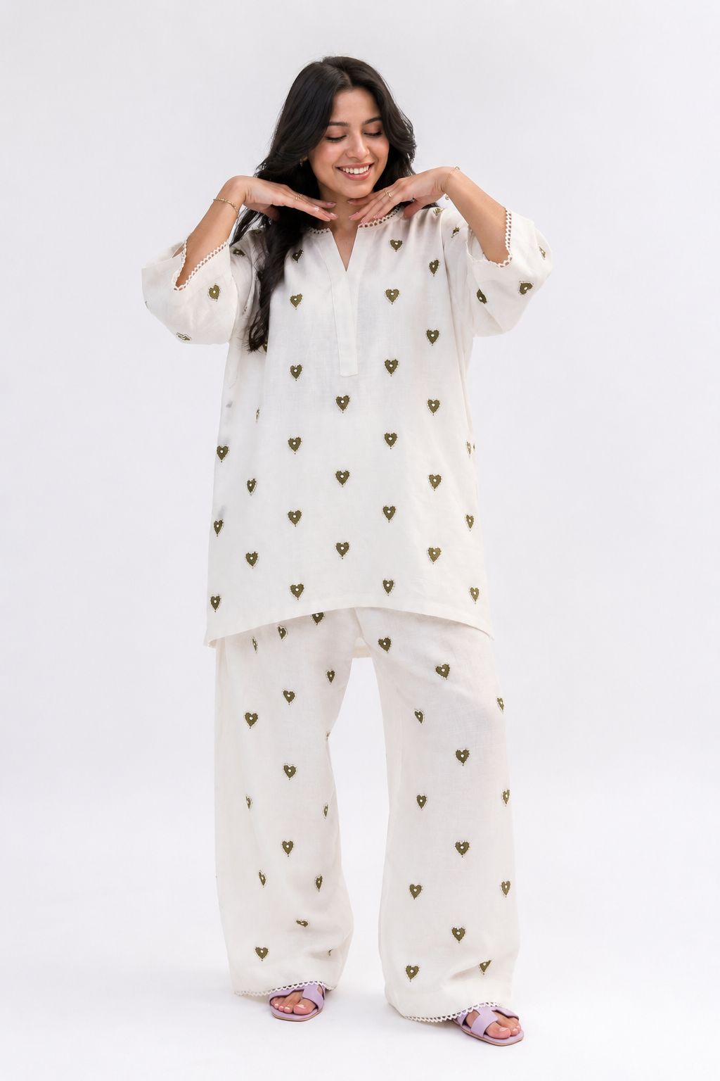 जीविका | Jivika — Heartfelt Linen Khadi Coord Set
