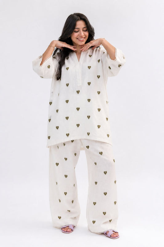 जीविका | Jivika — Heartfelt Linen Khadi Coord Set