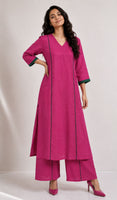 रानी | Raani — Pink Contrast Coord Set