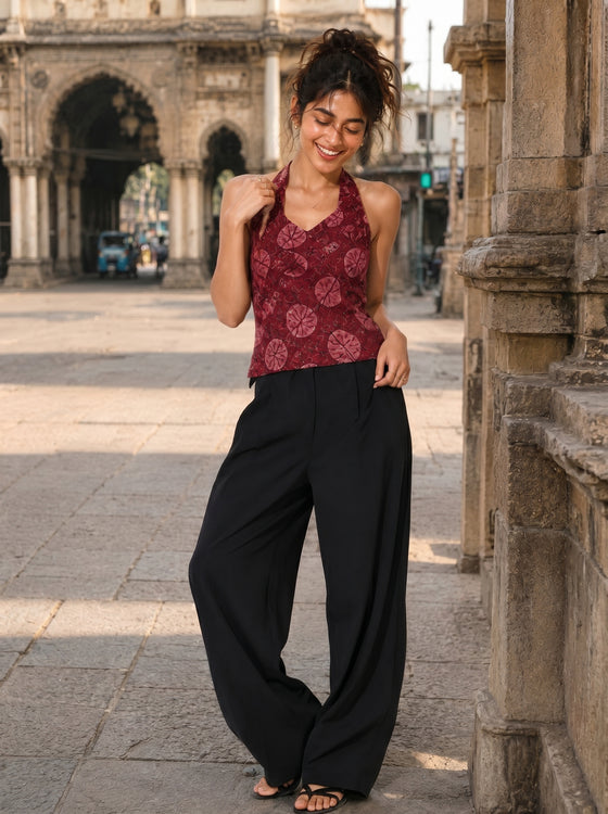मिर्ची | Mirchi — Backless Halter Kurti